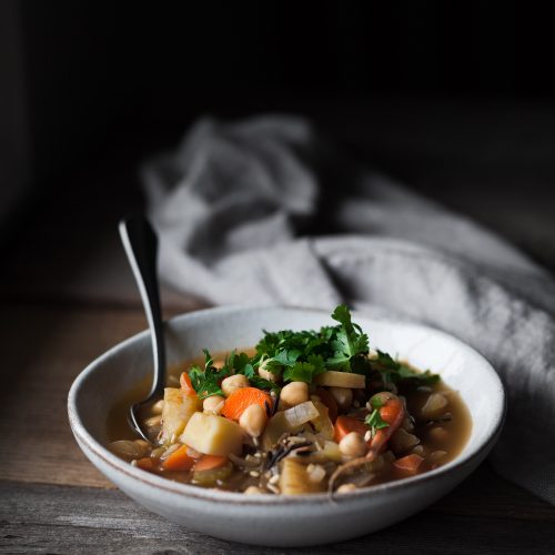Winter Vegetable Soup with Chickpeas Wild Rice (Vegan) The Simple Green