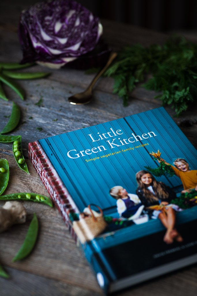 A ยพ angle image of the cookbook "Little Green Kitchen"