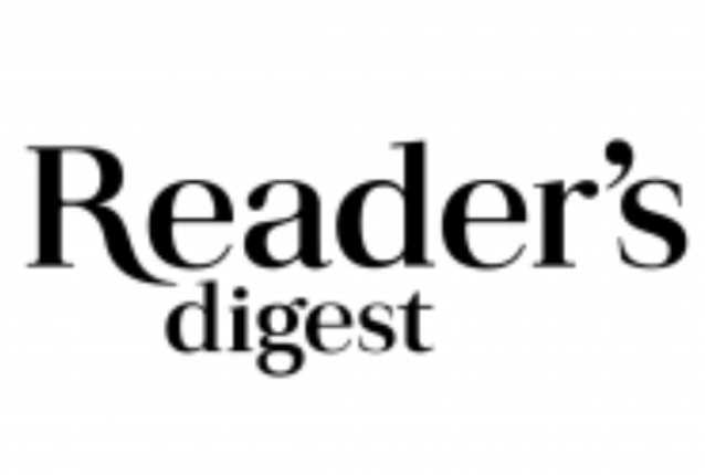 Reader's digest logo text.