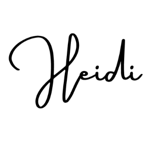 A signature for "Heidi".